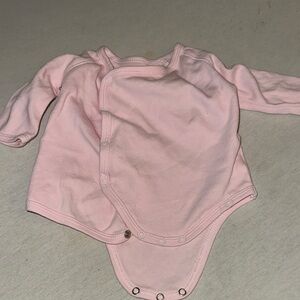 Pink Long Sleeve Baby Newborn Onesie